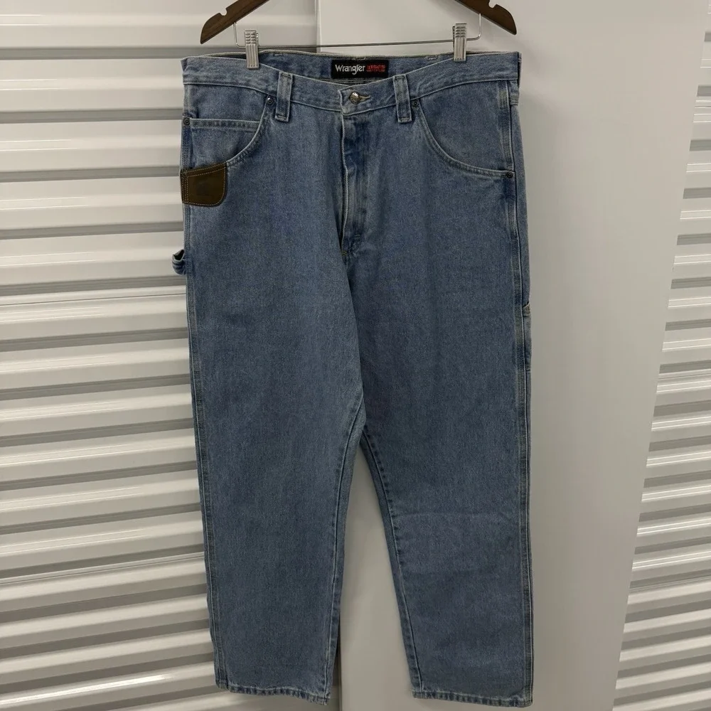 Wrangler Riggs Workwear Carpenter Jeans 36x34 Relaxed Fit Denim Work Pants
